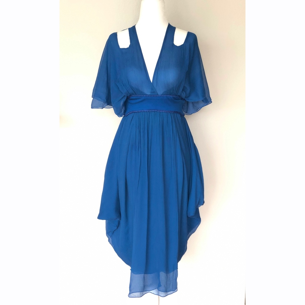Givenchy by Riccardo Tisci Blue Chiffon Dress - S